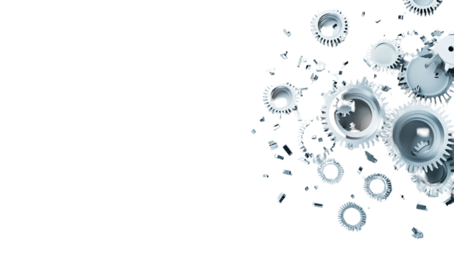 Industrial Gears and Cogs in Motion Create Dynamic and Abstract Background for Technology or Mechanical Use