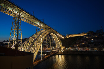 The Dom Luís I Bridge, is a double-deck metal arch bridge that spans the river Douro between the cities of Porto and Vila Nova de Gaia in Porto, Portugal.