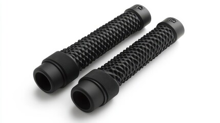 Black Rubber Grips for Bicycle Handlebars