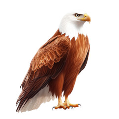 Obraz premium Detailed Illustration of a Majestic Bald Eagle with Striking Features and Rich Feather Texture