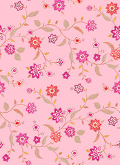 seamless pattern with cherry blossom. Digital Allover.