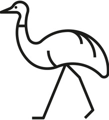 Obraz premium Australia: Emu (outline icon)