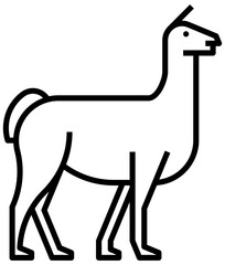 South America: Llama (outline icon)