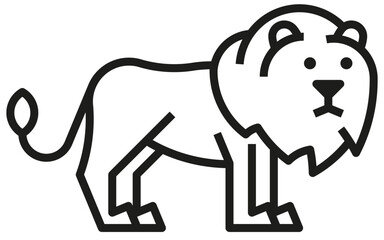 Africa: Lion (outline icon)