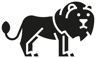 Africa: Lion (glyph icon)