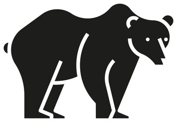 Europe: Brown Bear (glyph icon)