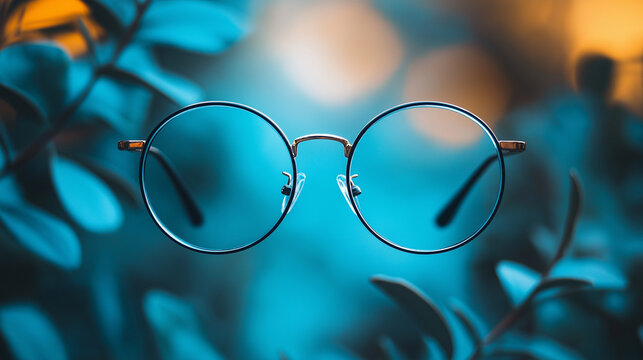 Focus on clean and stylish compositions with eyeglasses as the main subject.
