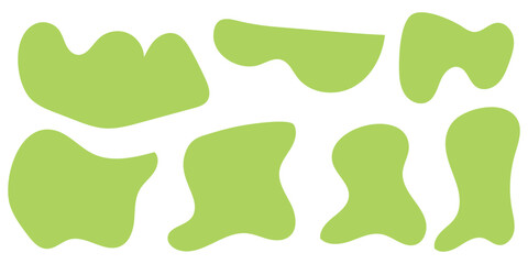 Blob shapes colorful collection vector design elements isolated. Abstract stains shape vector set