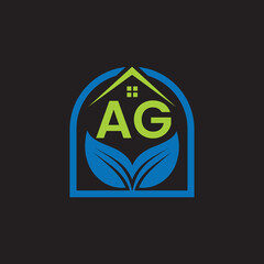 AG Logo Design Vector illustration template