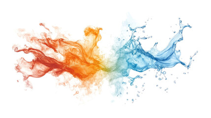 Vibrant Abstract Fluid Art Background with Colorful Ink Swirls in Red, Orange, Green, and Blue tones for Creative Projects