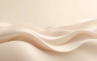 Abstract Wavy Structures in Soft Beige Tones with Minimalistic Aesthetic