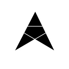 Fototapeta premium black and white triangle