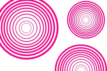 Pink concentric circles abstract background