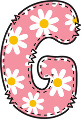 Cute Daisy Alphabet G