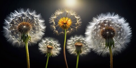 Low Light Dandelion Life Cycle: From Seed to Bloom -  Stunning Nature Photography