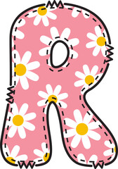 Cute Daisy Alphabet R
