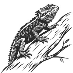 Lizard Black silhouette