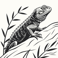 Lizard Black silhouette