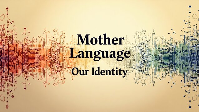 Mother Language Our Identity Abstract Colorful Design