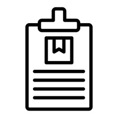 Clipboard Vector Line Icon Design