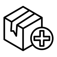 Add box Vector Line Icon Design