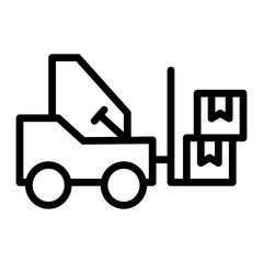 Lift Vector Line Icon Design