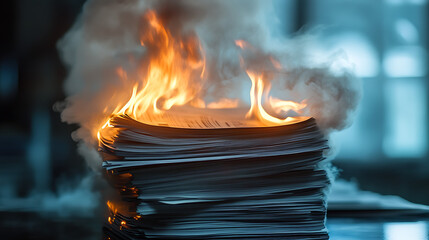 burning paper