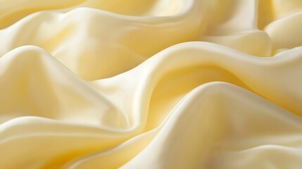 Fototapeta premium Luxurious Satin Fabric in Soft Canary Yellow with Smooth Texture