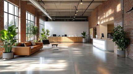 A wide white brick wall provides a versatile backdrop for home or office designs, giving a clean and panoramic aesthetic