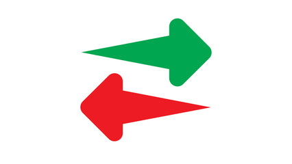 red and green arrows