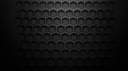 Geometric pattern design in black matte background, Black and white photo of a metal grid. 