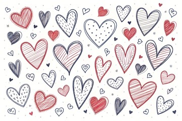 Heart illustrations. heart textures