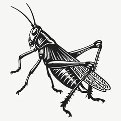 Grasshopper Black silhouette