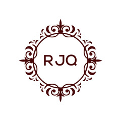 RJQ Letter Initial Logo Design Template Vector Illustration