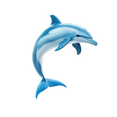 Fototapeta premium Stunning Dolphin Swimming Gracefully in Clear Ocean Water with Vibrant Colors and Bright Reflections