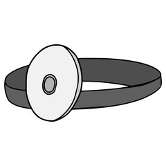 doctor reflective hat illustration hand drawn isolated vector