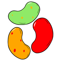 jellybeans illustration hand drawn isolated vector