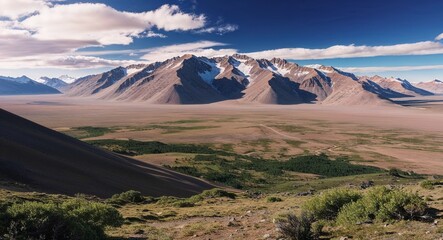 Fototapeta premium A highaltitude plateau with vast open spaces and rich vegetation