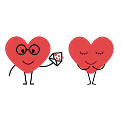 Two beautiful hearts' icons for fun