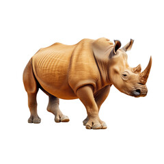 Obraz premium Realistic depiction of a rhinoceros showcasing natural features and textures in a studio environment