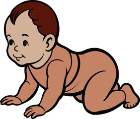 Baby Crawling Silhouette Vector Adorable and High Quality Illustrations for Creative Designs