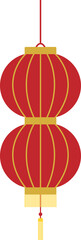 Illustration of Red Traditional Lanterns for Chinese New Year