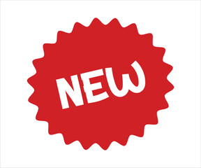 New feature or product badge flat icon for apps and websites