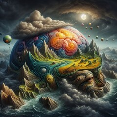 Topographical maps of mental landscapes