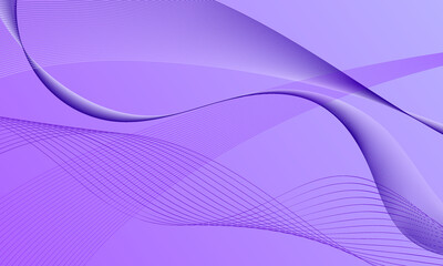 purple smooth lines wave curves with soft gradient abstract background