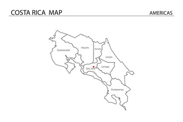 Costa Rica outline map