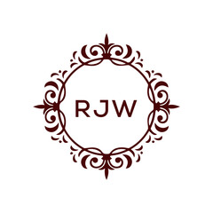 Letter RJW Logo Icon