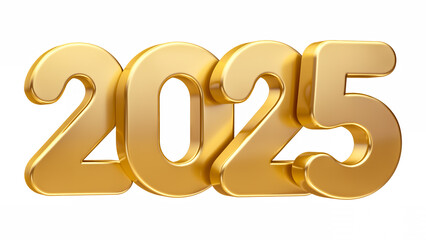 Luxurious Gold New Year 2025 Transparent Design
