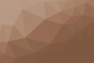 Mocha mousse gradient triangle background, abstract polygon pattern. Color of the year 2025 - mocha mousse. Warm, brown, chocolate, coffee color. Space for text. Copy space.