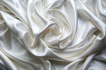 Fototapeta premium Luxurious White Satin Drape Background for Fashion Photography